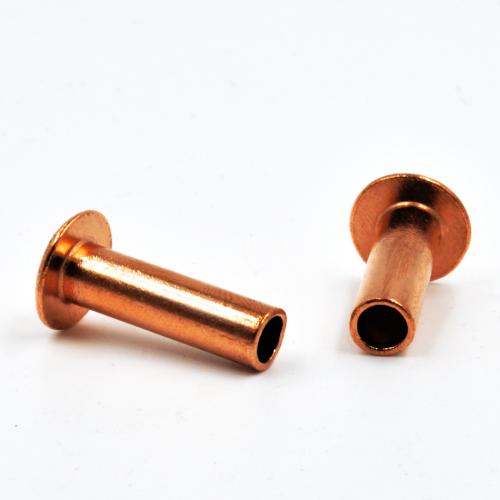 Copper Flat Head Half Hollow Rivet