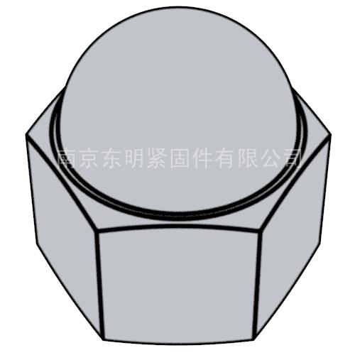 DIN 1587 - 2014 六角盖型螺母，厚型